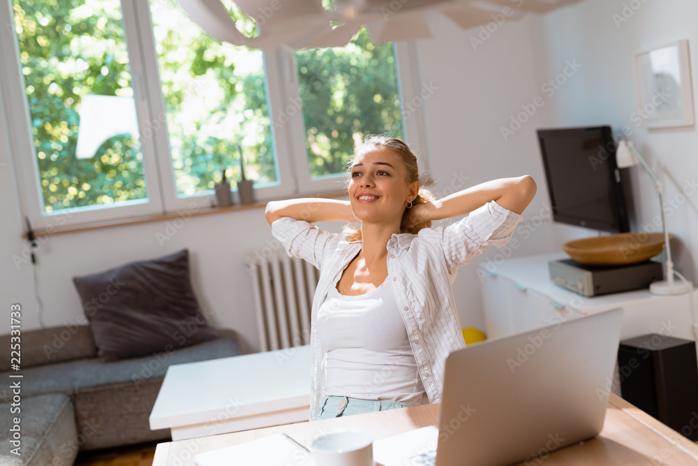 She likes to work from her home She likes to work from her home