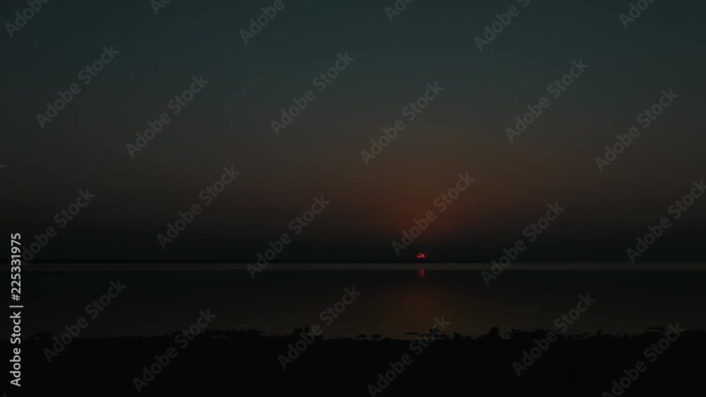 Beautiful timelapse with colored sky during sunset