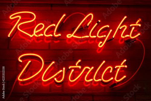 Red Light District glow sign