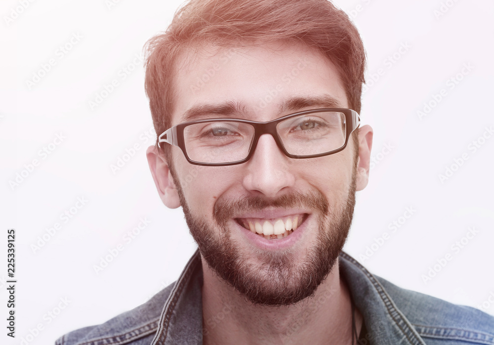 portrait of a modern young man in spectacles portrait of a modern young man in spectacles