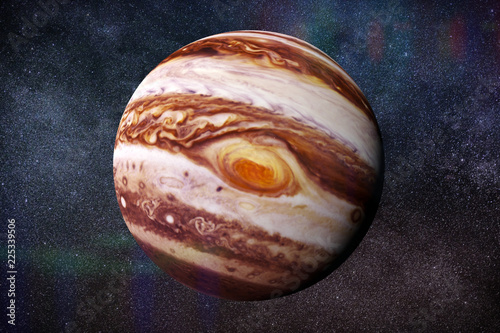 Fototapeta Naklejka Na Ścianę i Meble -  planet Jupiter and the stars of the galaxy