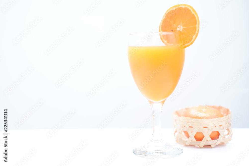 fresh orange juice isolated background