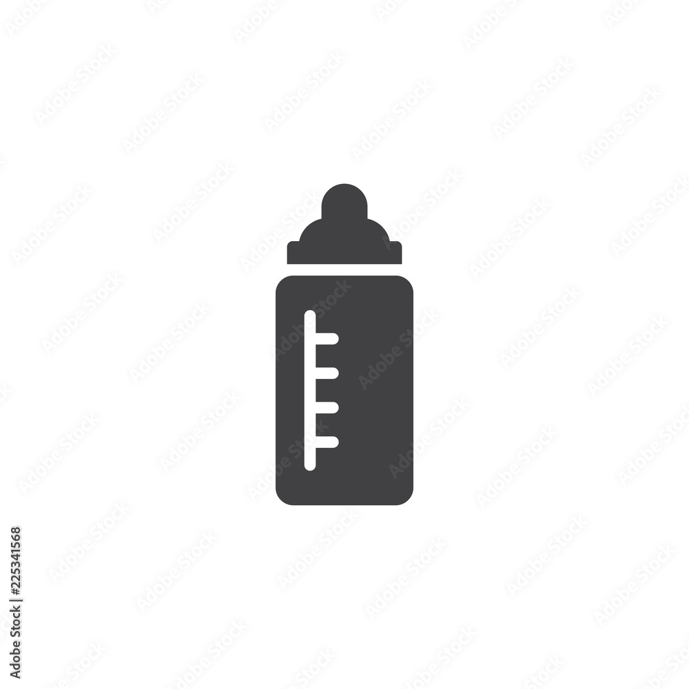 Baby bottle vector icon. filled flat sign for mobile concept and web design. Feeding bottle simple solid icon. Symbol, logo illustration. Pixel perfect vector graphics Baby bottle vector icon. filled flat sign for mobile concept and web design. Feeding bottle simple solid icon. Symbol, logo illustration. Pixel perfect vector graphics