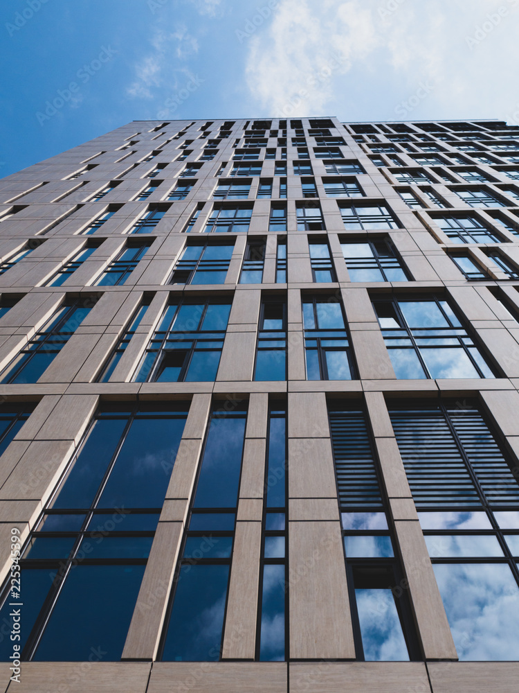 MOSCOW - JUN 23, 2018: Skyscraper exterior in Moscow City, mibc MOSCOW - JUN 23, 2018: Skyscraper exterior in Moscow City, mibc