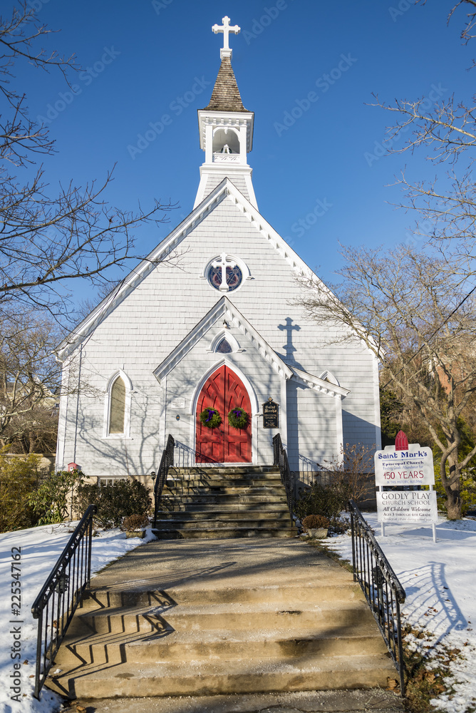 New England Church in Mystic Connecticut, USA