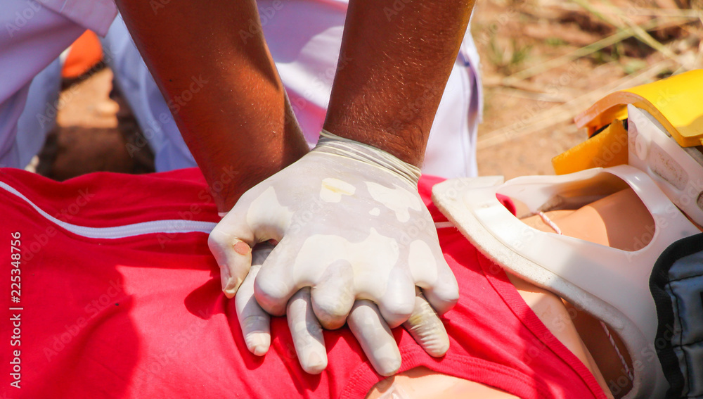 Education healthcare first aid of Cardiopulmonary resuscitation (CPR