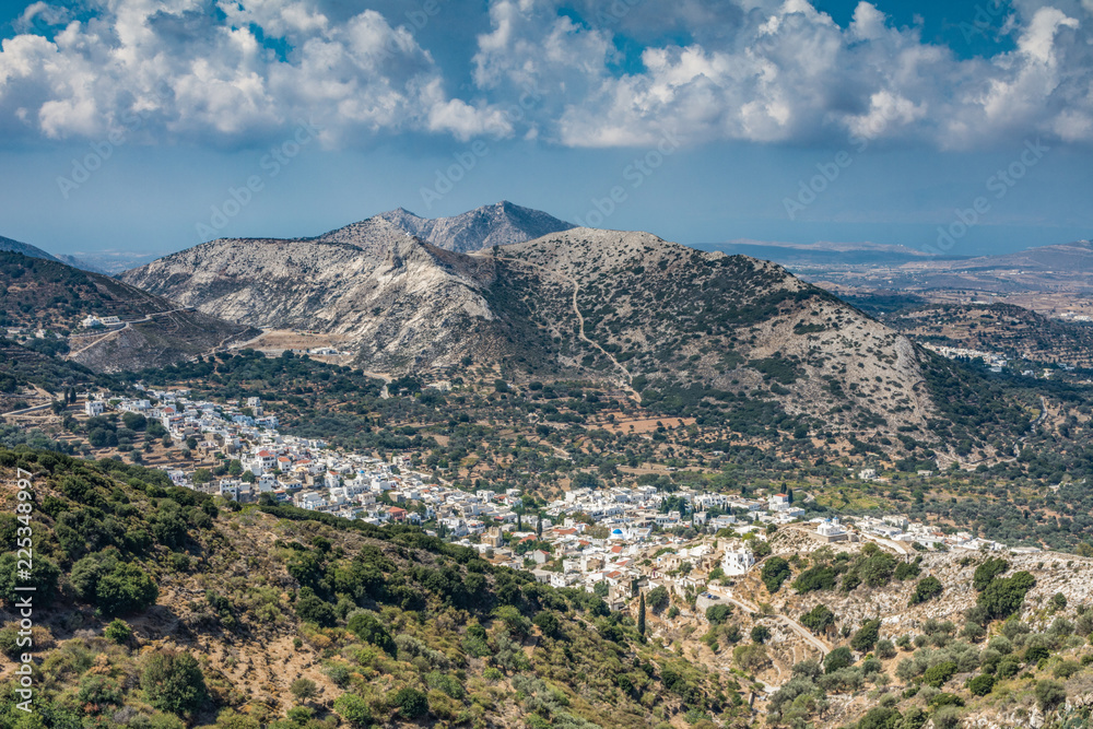 Il villaggio di Filoti a Naxos, arcipelago delle isole Cicladi GR