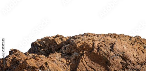 Fotografia cliff and rock stone on white background