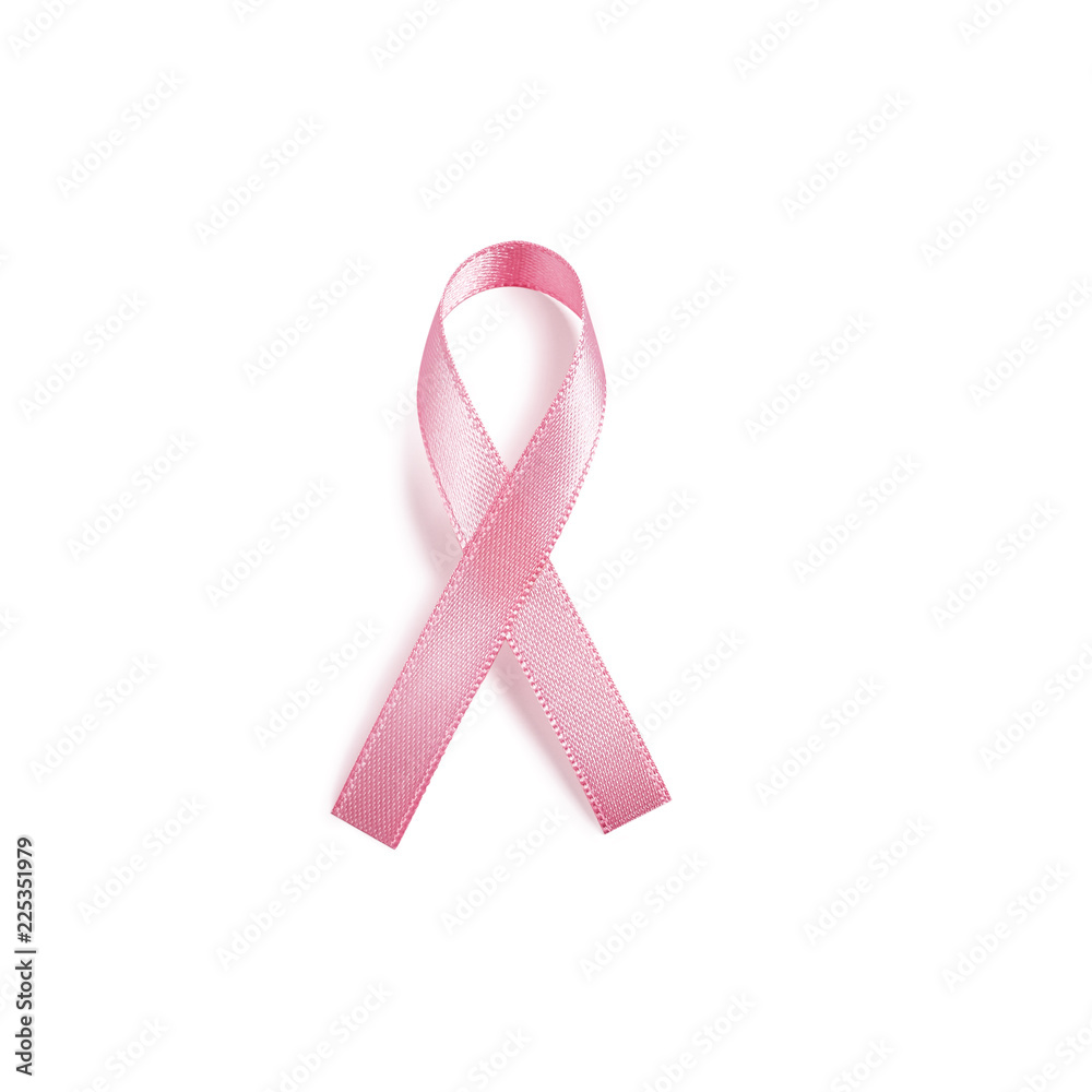 breast cancer awareness ribbon on white breast cancer awareness ribbon on white