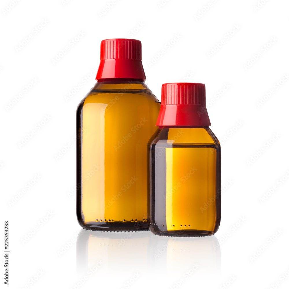 brown medical glass bottles isolated on white brown medical glass bottles isolated on white