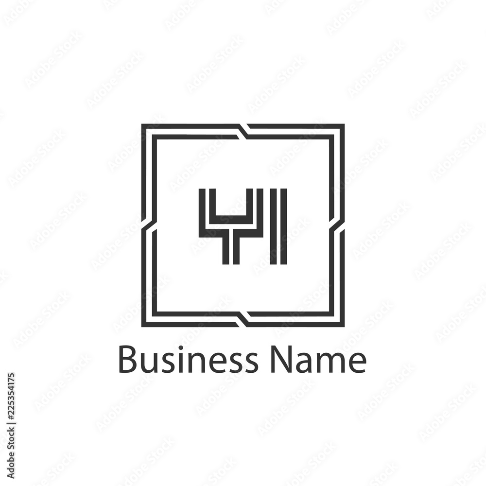 Initial Letter YI Logo Template Design Initial Letter YI Logo Template Design