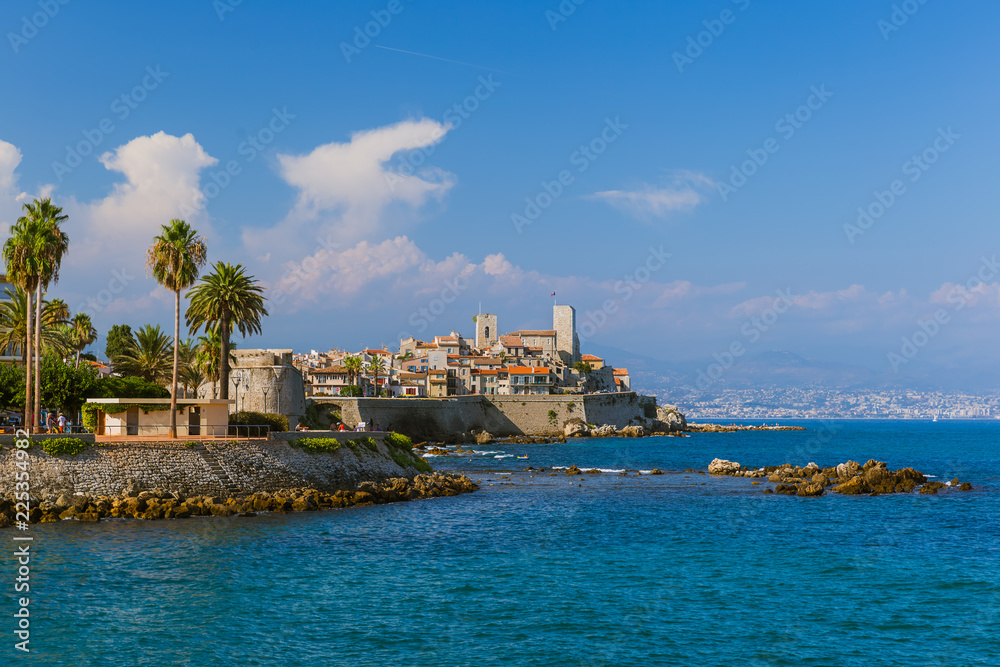 Seascape of Antibes in Provence France
