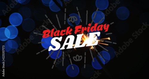 Digitally generated video of black friday sale 4k photo