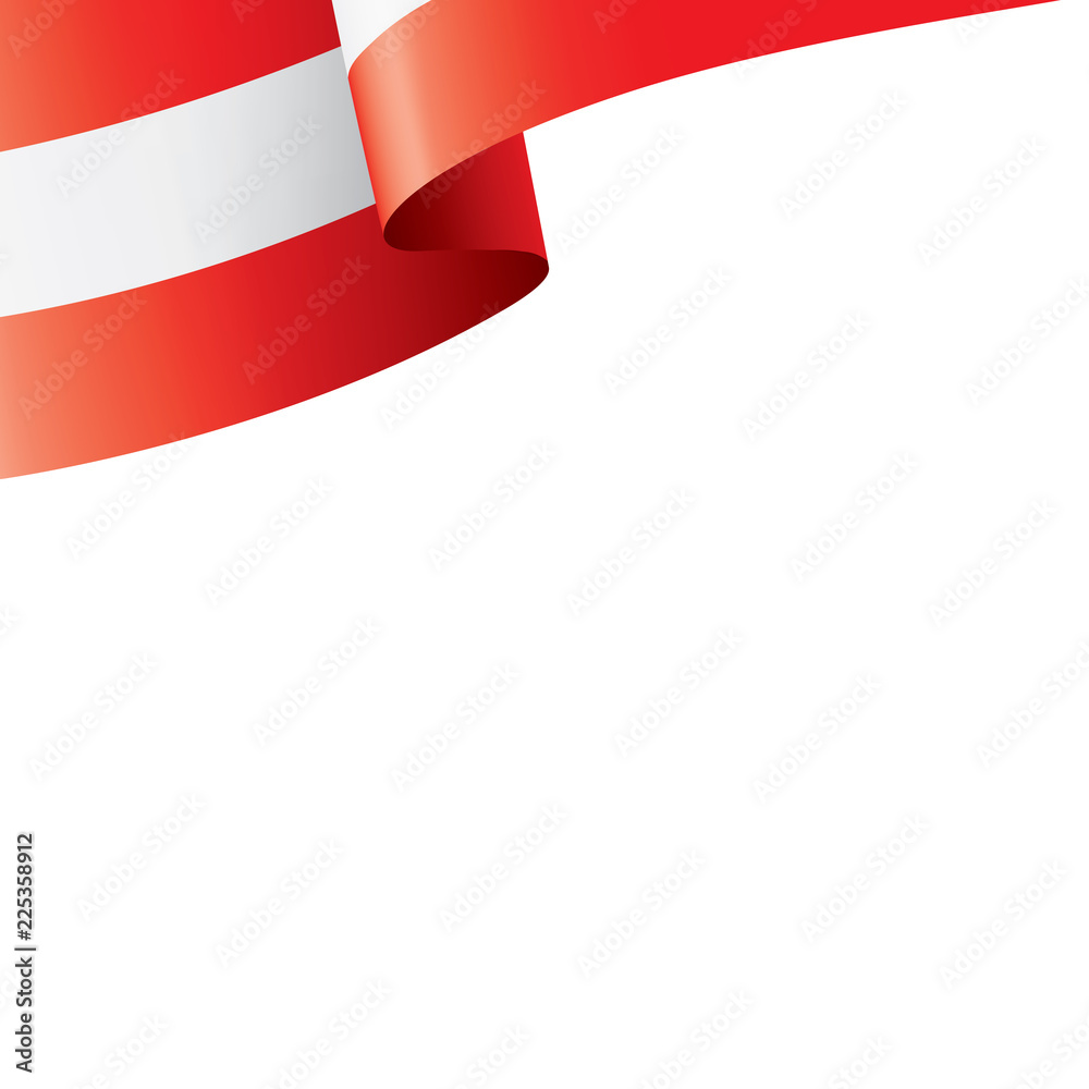 Austria flag, vector illustration on a white background Austria flag, vector illustration on a white background