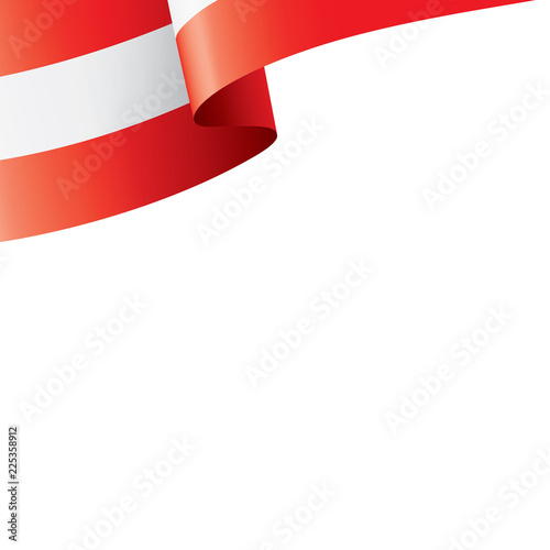 Austria flag, vector illustration on a white background