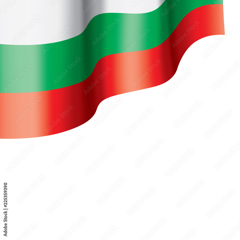 Fototapeta premium Bulgaria flag, vector illustration on a white background