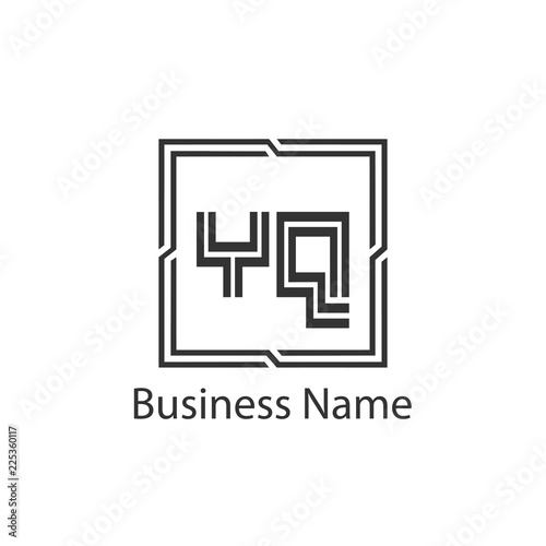 Initial Letter YQ Logo Template Design