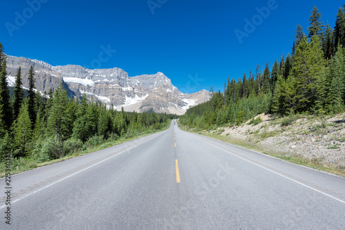 Scenic road Trip on Mountain highway in Rocky Mountains, Banff, Alberta, Canada.  © lucky-photo