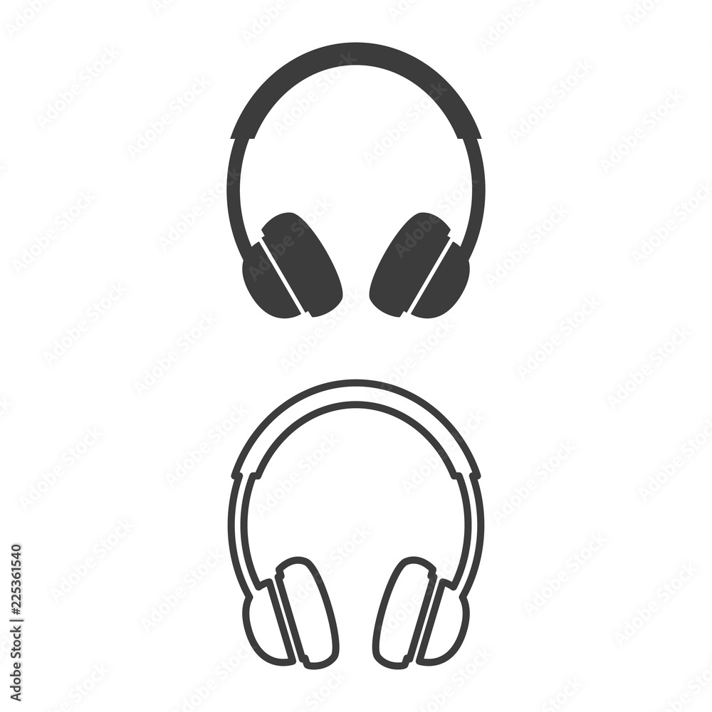 Headphone icon on white background Headphone icon on white background