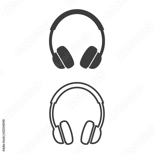 Headphone icon on white background