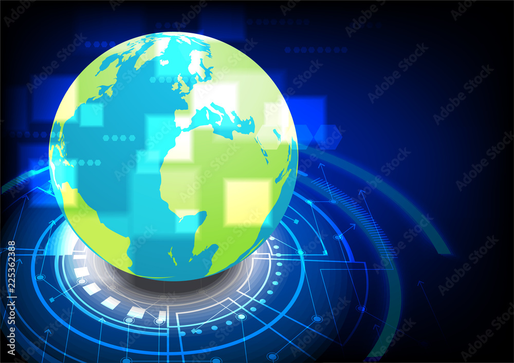 Globe on technology ground with glowing lines some Elements of this image furnished by NASA Globe on technology ground with glowing lines some Elements of this image furnished by NASA