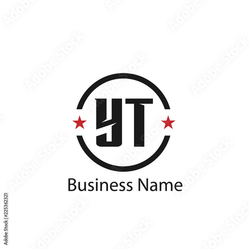 Initial Letter YT Logo Template Design