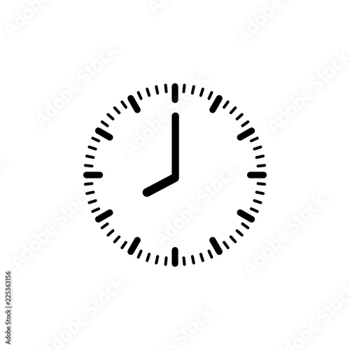 Clock vector icon. Time vector illustration. Trendy Flat style for graphic design, Web site, UI