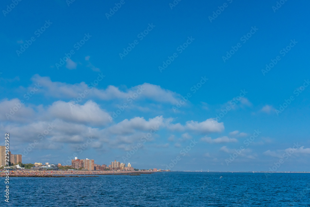 Skyline of Coney Island viewed from the sea