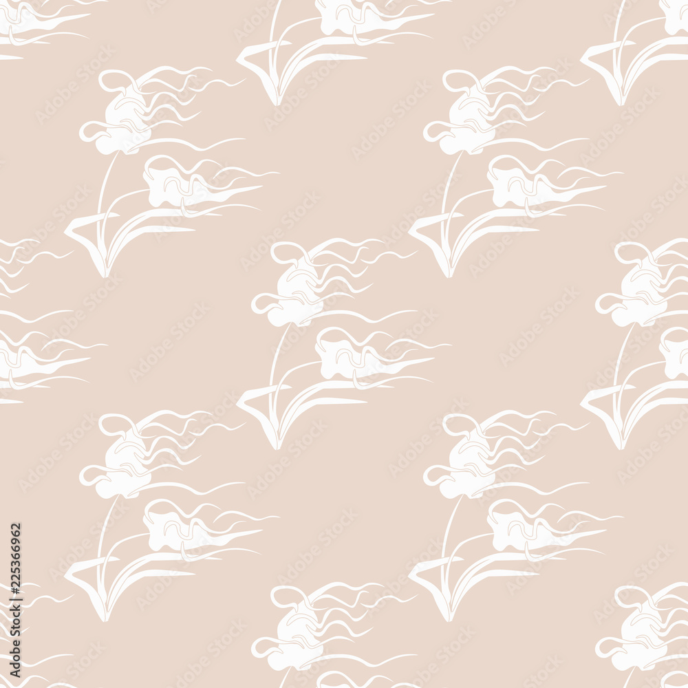 Fototapeta premium seamless pattern. Feather grass