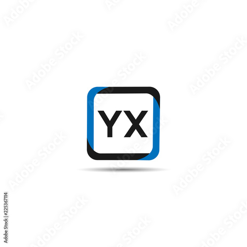 Initial Letter YX Logo Template Design