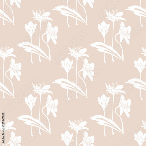 Geometric seamless pattern. Flower