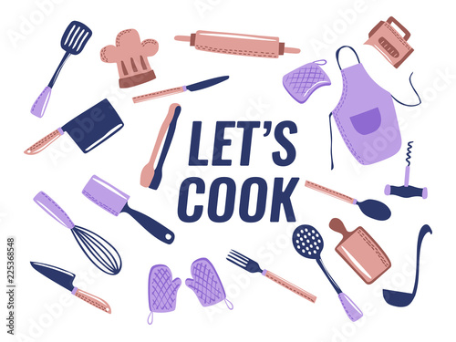 Cook icon flat design, vector illustration.