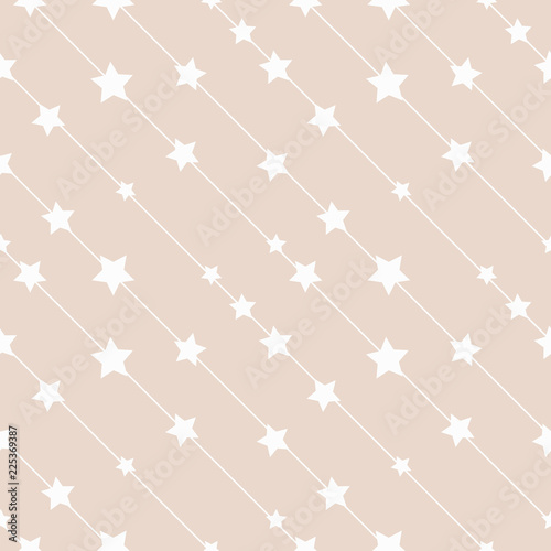 Geometric seamless pattern stars and lines