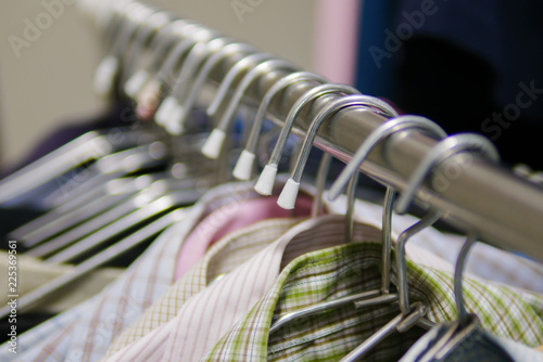 Men shirts on clothes rack © wachiwit