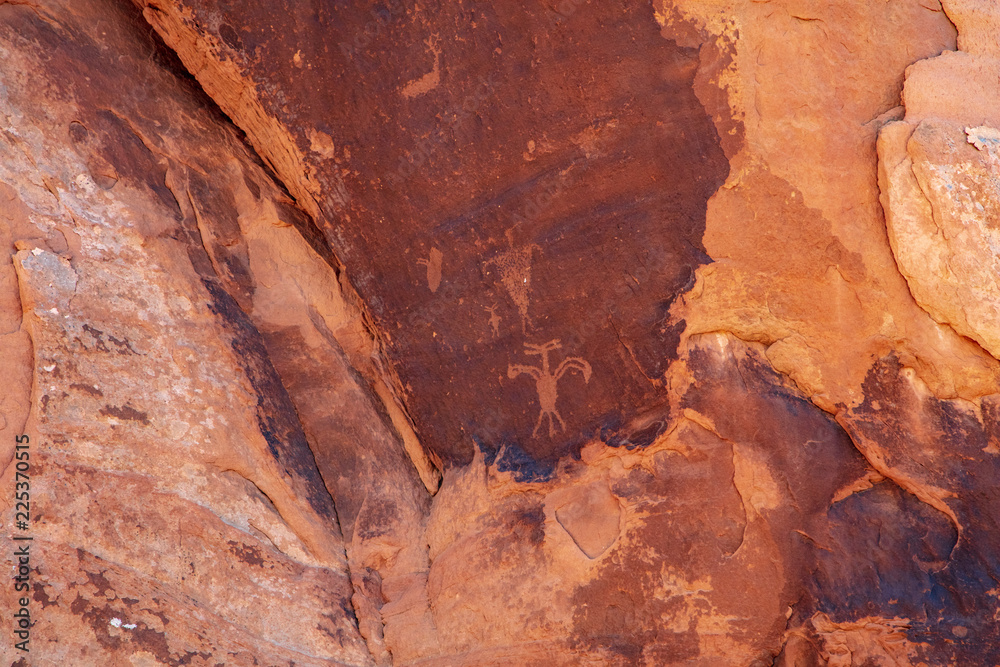 Obraz premium Moab Man pictograph panel details