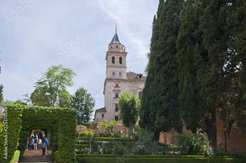 Jardines del Partal, Nasridenpalast, Alhambra, Granada, Andalusien, Spanien