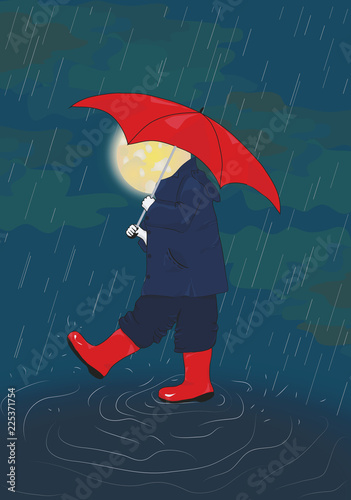 moon in the rain