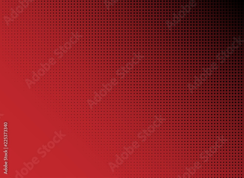 abstract black halftone dots on red gradient background