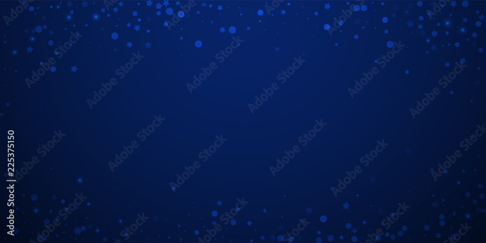 Magic stars random Christmas background. Subtle fl
