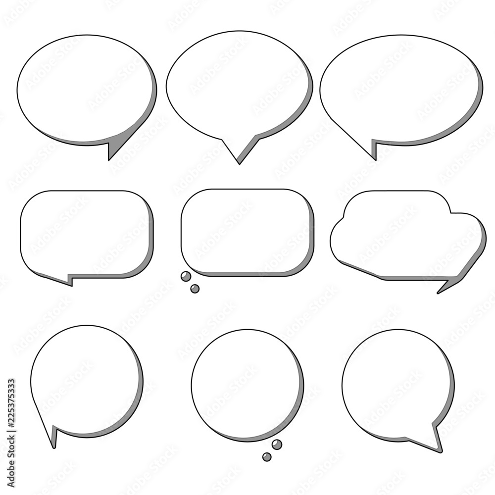 Speech bubble set 2 vector Speech bubble set 2 vector