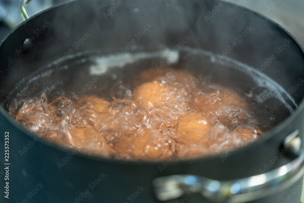 Eggs Boiling in Water Eggs Boiling in Water
