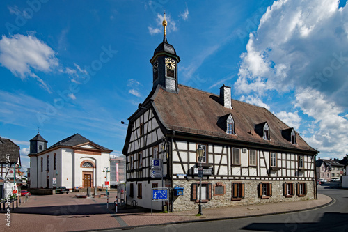 Obraz na płótnie Altes Rathaus in Münster, Kelkheim, Hessen, Deutschland w salonie