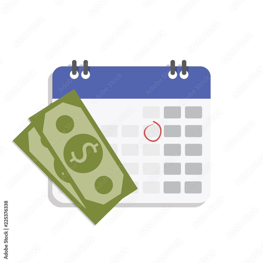 Vector illustration design. Financial calendar and planning concept. Vector illustration design. Financial calendar and planning concept.