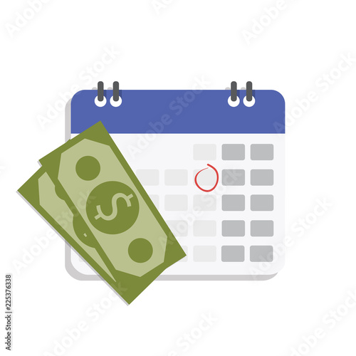 Vector illustration design. Financial calendar and planning concept.