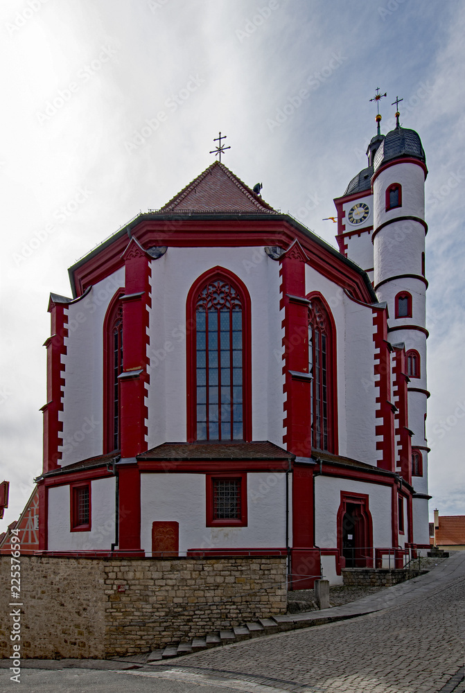 Obraz premium Pfarrkirche St. Augustinus, Dettelbach, Unterfranken, Bayern, Deutschland 