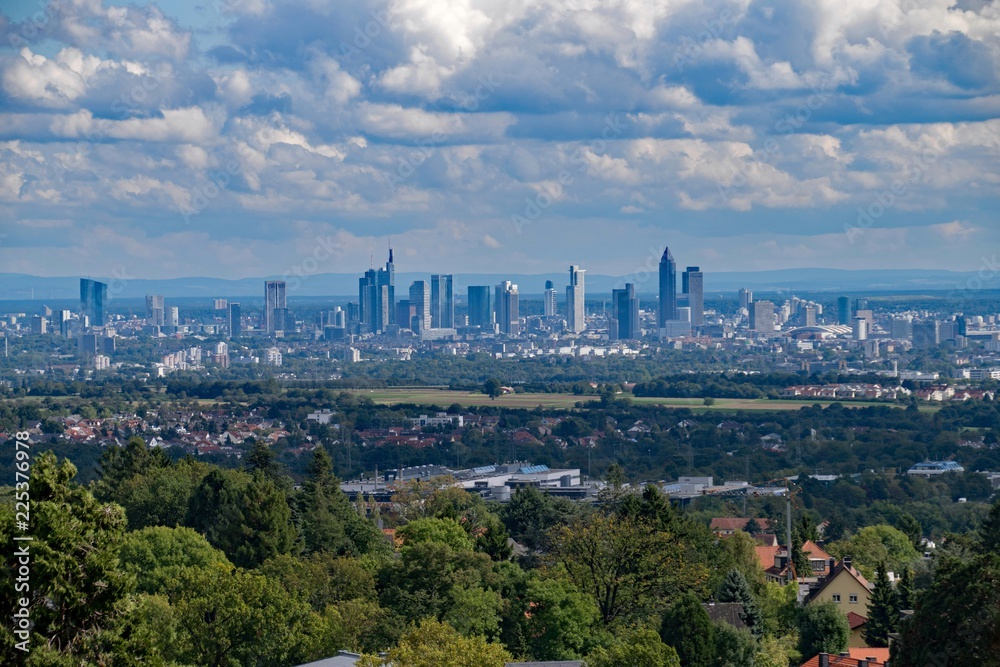 Blick auf Frankfurt am Main, Hessen Deutschland 