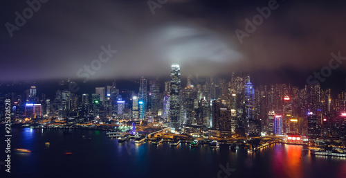 Illuminated cityscape at night