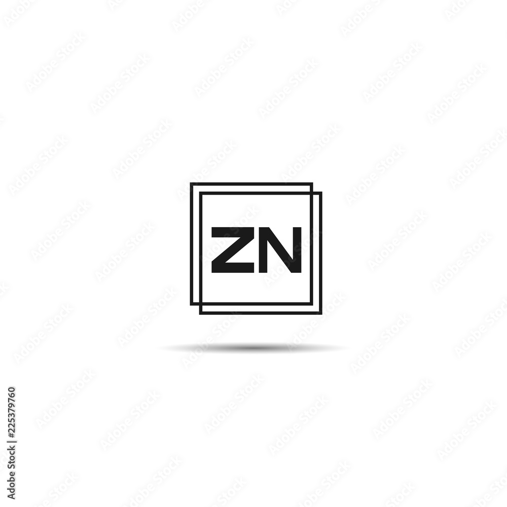 Fototapeta premium Initial Letter ZN Logo Template Design