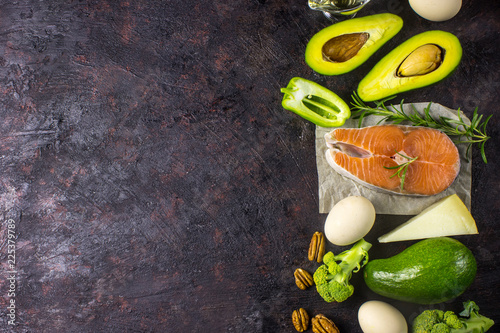 Obraz na plátně Ketogenic low carbs diet concept
