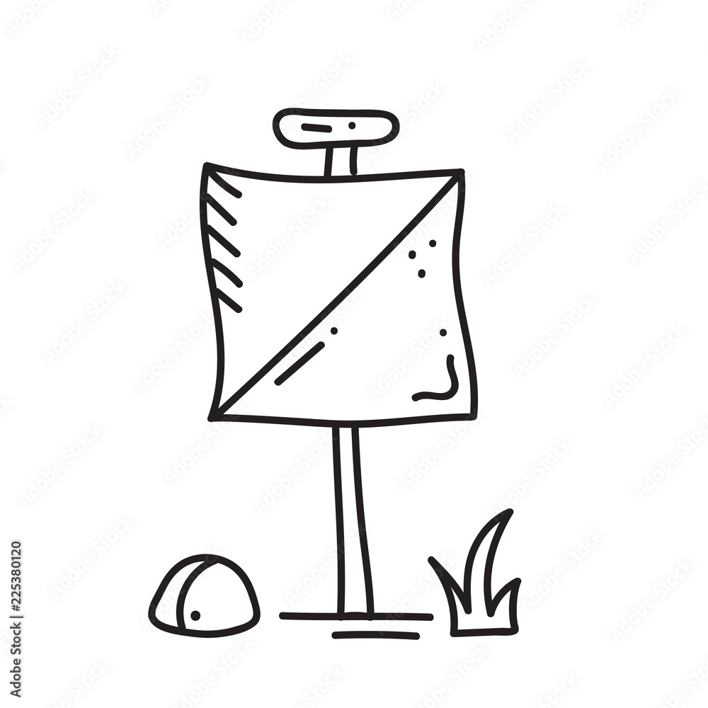 Fototapeta premium orienteering sport equipment. Vector illustration